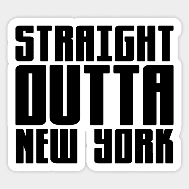 Straight Outta New York Sticker by colorsplash